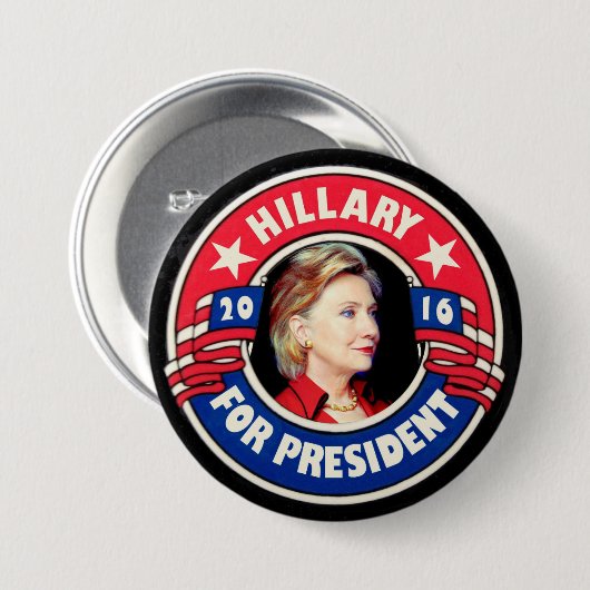 Hillary voor President 2016 Ronde Button 7,6 Cm (Voorkant /achterkant)
