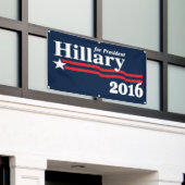 Hillary voor President 2016 Spandoek (Buitenkant Gebouw)