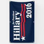 Hillary voor President 2016 Spandoek (Verticaal)