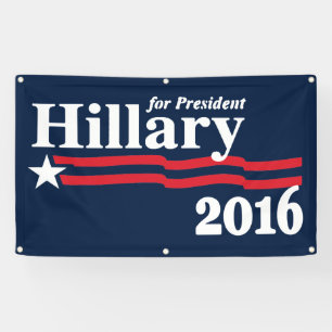 Hillary voor President 2016 Spandoek