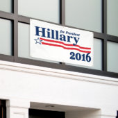 Hillary voor President 2016 Spandoek (Buitenkant Gebouw)