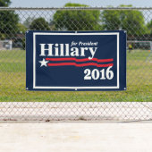 Hillary voor President 2016 Spandoek (Insitu)