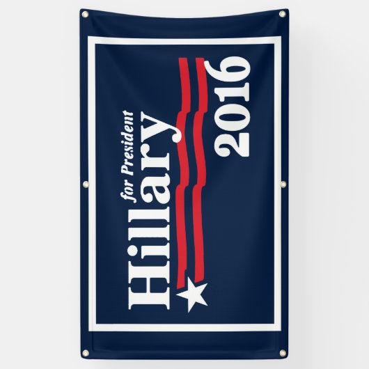 Hillary voor President 2016 Spandoek (Verticaal)