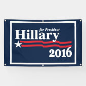 Hillary voor President 2016 Spandoek (Horizontaal)