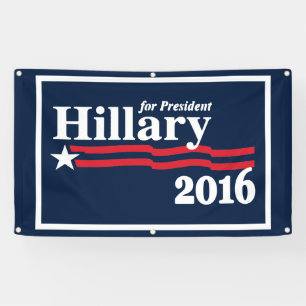 Hillary voor President 2016 Spandoek