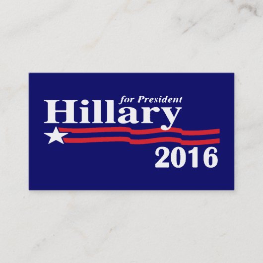 Hillary voor President 2016-Visitekaartjes Visitekaartje (Voorkant)