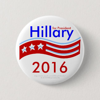 Hillary voor President 3-sterren Vlag 2016 Button