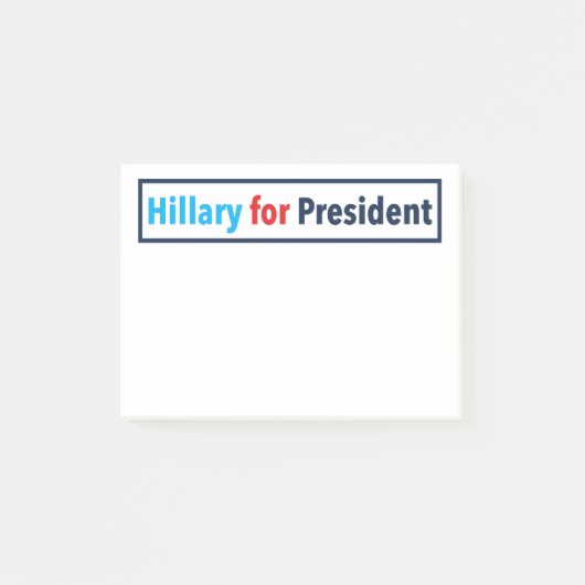 Hillary voor President (kies uw eigen kleur) Post-it® Notes (Voorkant)
