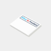 Hillary voor President (kies uw eigen kleur) Post-it® Notes (Schuin)