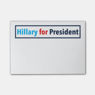 Hillary voor President (kies uw eigen kleur) Post-it® Notes