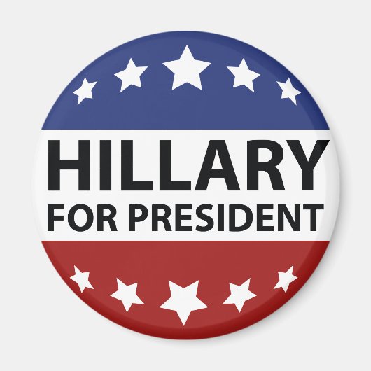 Hillary voor President Magneet (Voorkant)