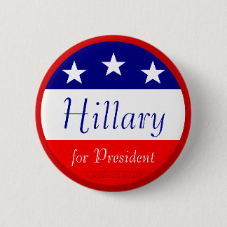 Hillary voor President Ronde Button 5,7 Cm