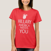 Hillary voor president t-shirt (Voorkant)
