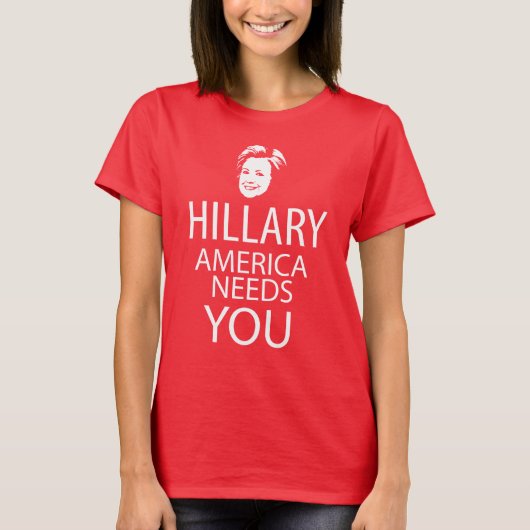Hillary voor president t-shirt (Voorkant)
