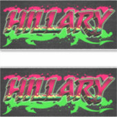 Hillary Vorname Name Graffiti Aufkleber Sticker (Voorkant)