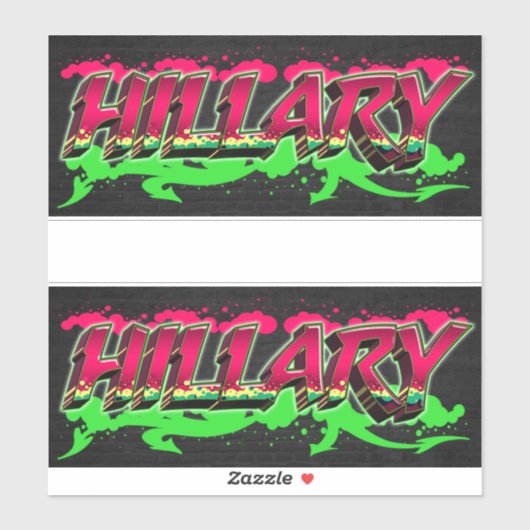 Hillary Vorname Name Graffiti Aufkleber Sticker (Vel)