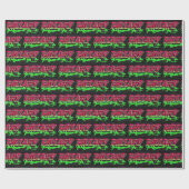 Hillary Vorname Name Graffiti red green Cadeaupapier (Vlak)