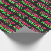 Hillary Vorname Name Graffiti red green Cadeaupapier (Hoek)