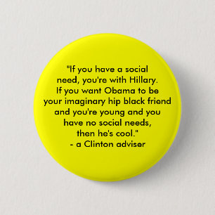 Hillary vs. Obama Ronde Button 5,7 Cm