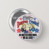 Hillary VS Trump Spitball Politics Ronde Button 5,7 Cm (Voorkant /achterkant)