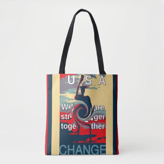 Hillary we zijn samen sterker tote bag (Voorkant)