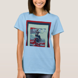 Hillary we zijn sterker samen Vrouwenvoetbal T-shirt