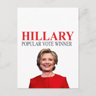 Hillary, winnaar van de volksstemming! briefkaart