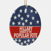 Hillary, winnaar van de volksstemming! keramisch ornament (Rechts)