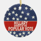 Hillary, winnaar van de volksstemming! keramisch ornament (Voorkant)