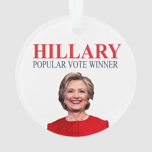 Hillary, winnaar van de volksstemming! ornament (achterkant)