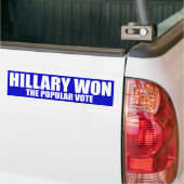 Hillary Won Bumpersticker (Op Truck)