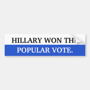 Hillary won de volksstemming bumpersticker