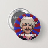 Hillary wordt wanhopig-Trump haarknop Ronde Button 5,7 Cm (Voorkant /achterkant)