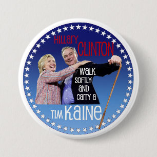 Hillary, zacht lopen ronde button 7,6 cm