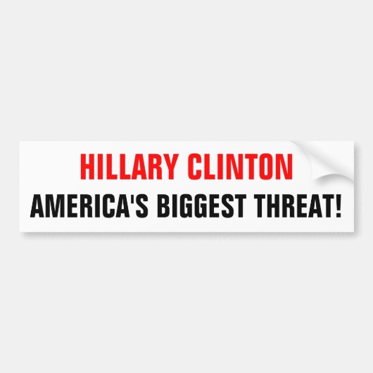 HILLARYCLINTON_AMERICA'S GROOTSTE DREAT! BUMPERSTICKER (Voorkant)