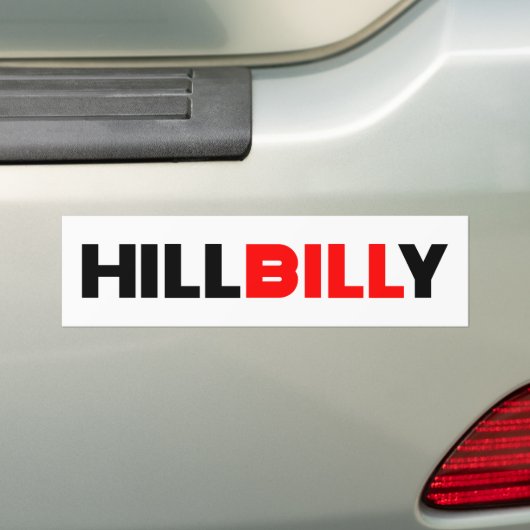 Hillbilly Bill Bumpersticker (Op auto)
