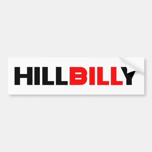Hillbilly Bill Bumpersticker (Voorkant)