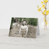 Hillbilly Boy  Foto 1890 Redneck Funny Kaart (Gele Bloem)