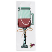 Hillbilly Country Wine Bag Funny Tas Wijn Cadeautas (Achterkant)