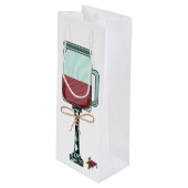 Hillbilly Country Wine Bag Funny Tas Wijn Cadeautas (Voorkant Gekanteld)