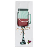 Hillbilly Country Wine Bag Funny Tas Wijn Cadeautas (Voorkant)