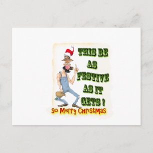 Hillbilly Festive als het wordt Briefkaart