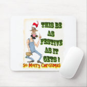 Hillbilly Festive als het wordt Muismat (Met muis)