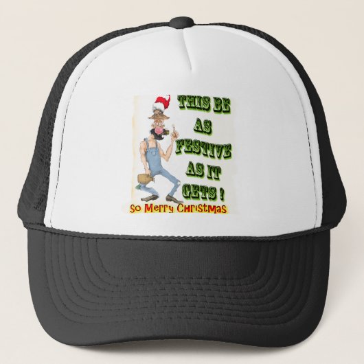 Hillbilly Festive als het wordt Trucker Pet (Voorkant)