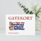 HillBilly Grill Denmark Gift Kaart. Kaart (Staand voorkant)