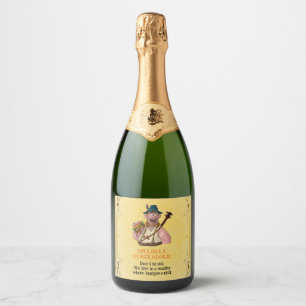 HillBilly Grill Mousserende Wijn Label! Wijnetiket Sparkling Wijnetiket