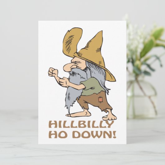 HillBilly Ho Down Kaart (Staand voorkant)