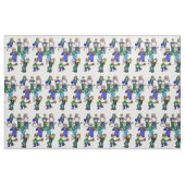 Hillbilly Jug Band Musicians Fabric Stof (Fat Quarter)
