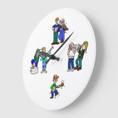 Hillbilly Jug Band Wall Clock Grote Klok (Hoek)