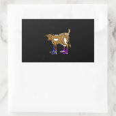 Hillbilly Motorcycle Grappige Koe Gift Voor Bikers Rechthoekige Sticker (Tas)